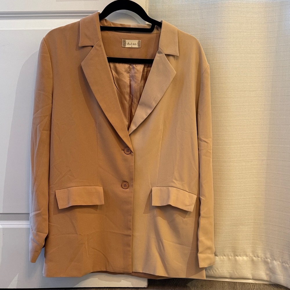 Altar'd State Blazer Jacket in Neutral Blush